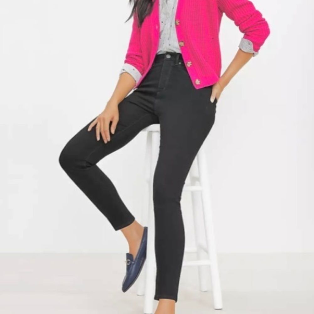 American Eagle 360 Stretch‎ High Rise Black Jeans 6 short